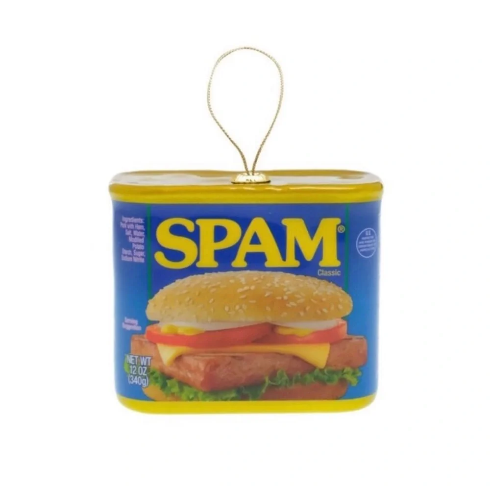 NWT - SPAM Decoupage Christmas Tree Ornament 6” - Picture 1 of 6